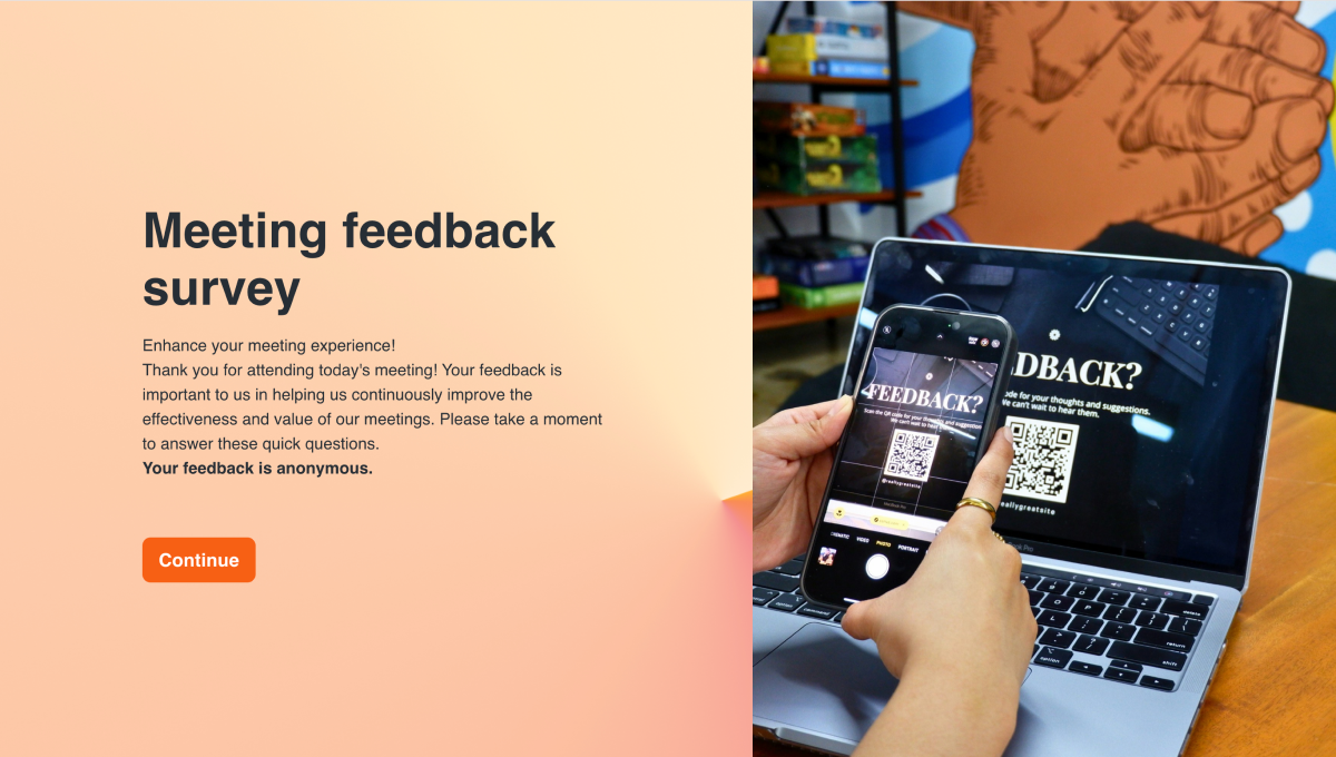 Meeting feedback survey