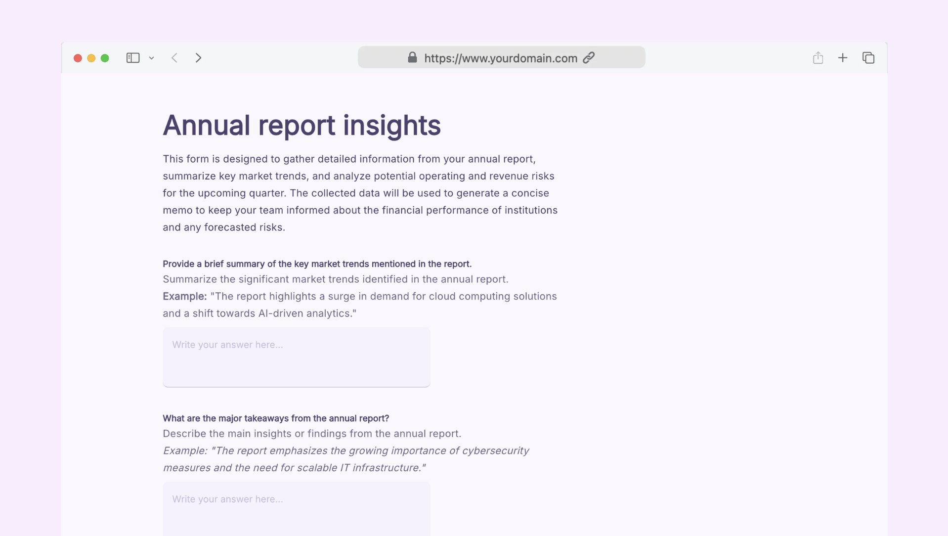 AI report analysis generator