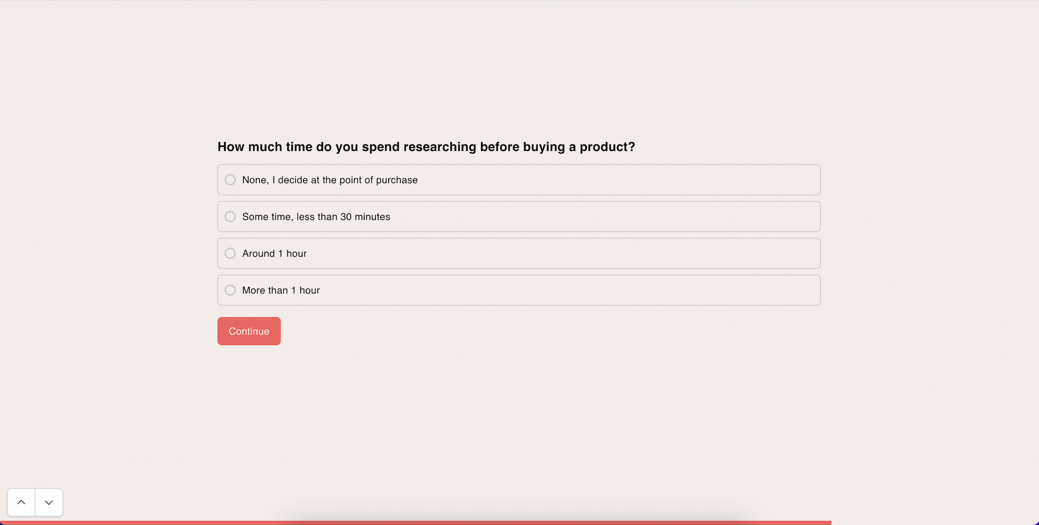 Path to purchase survey