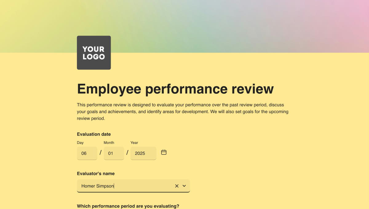 Employee performance review