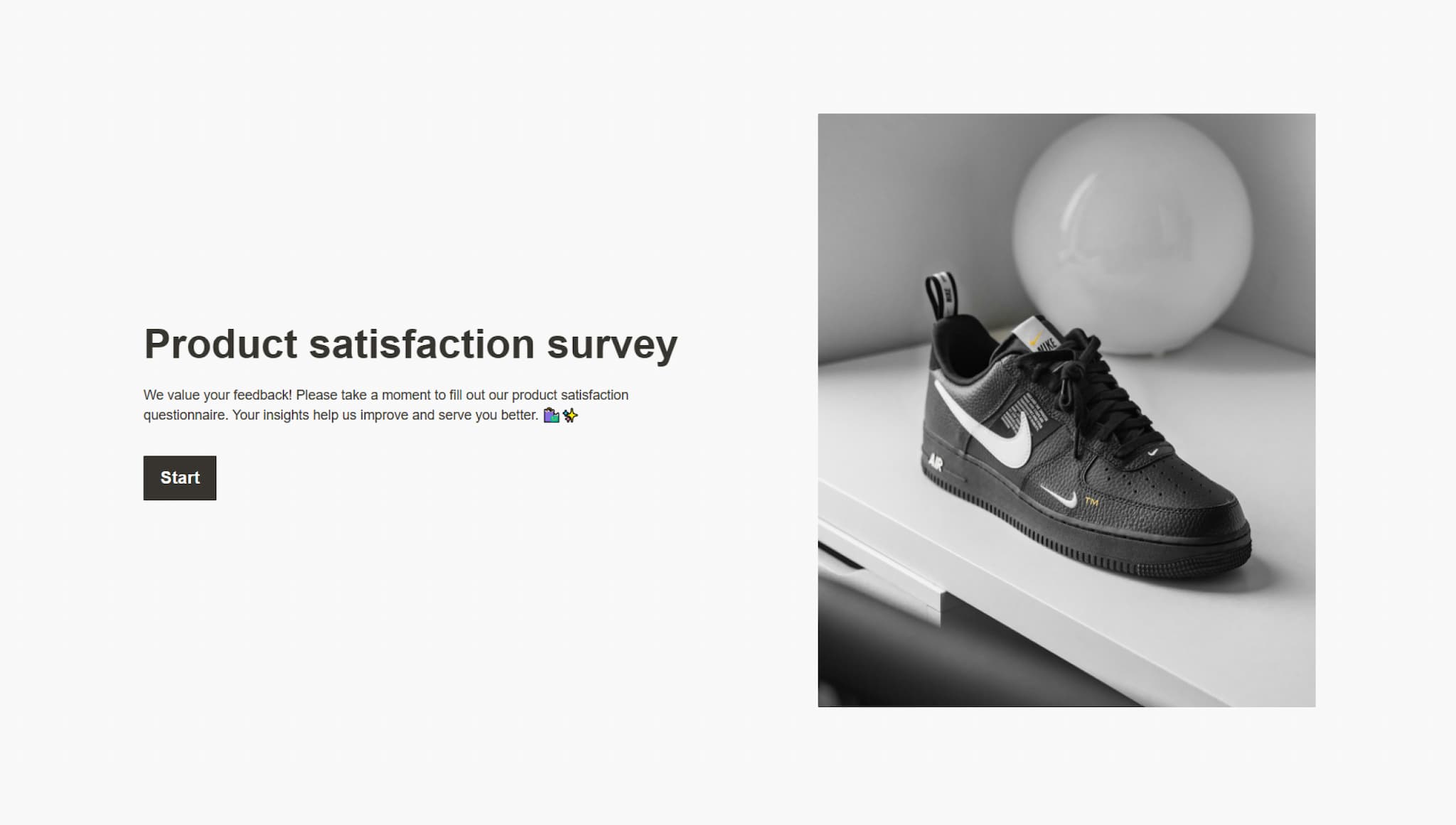 Product satisfaction questionnaire