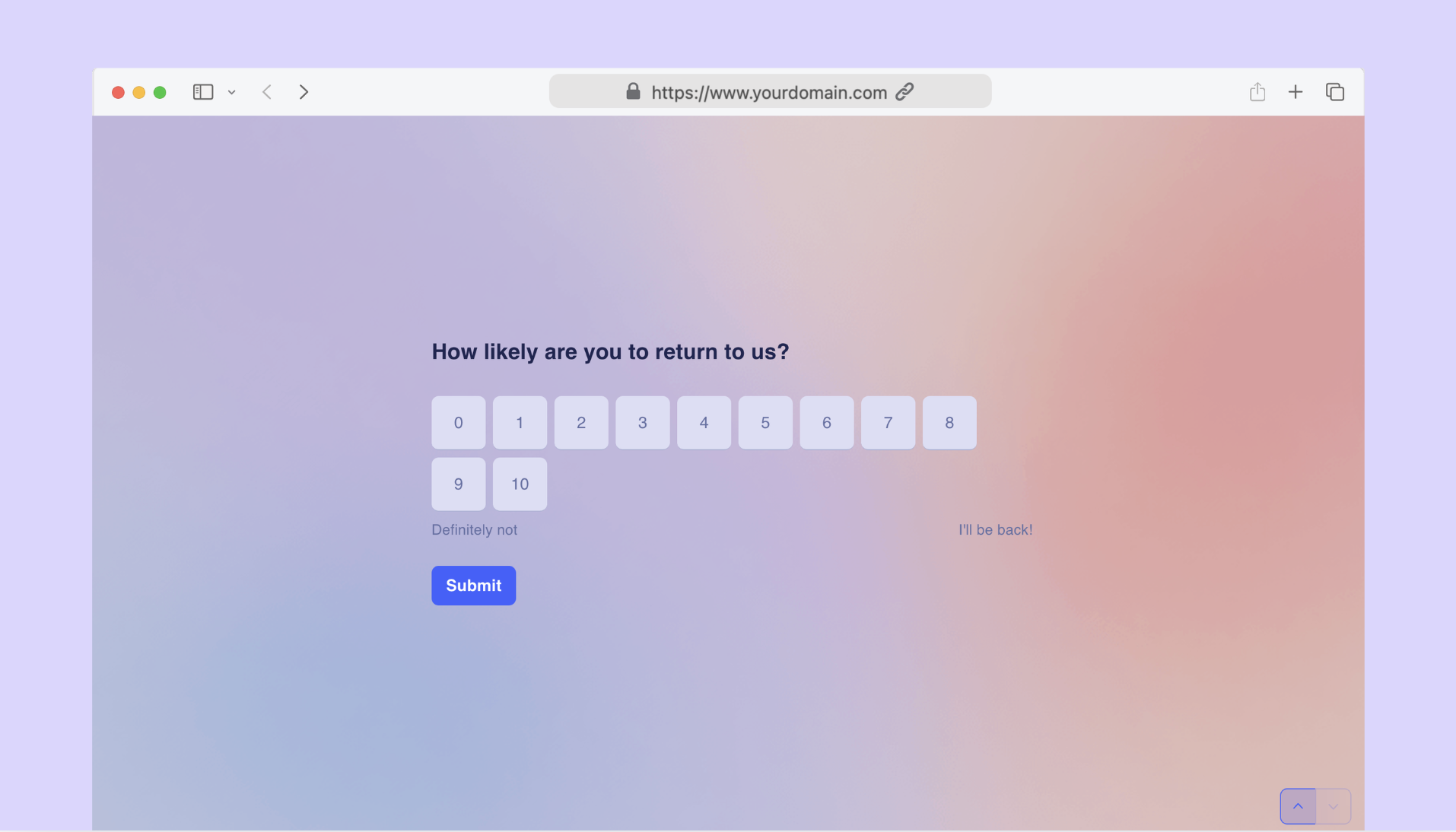 Anonymous feedback form
