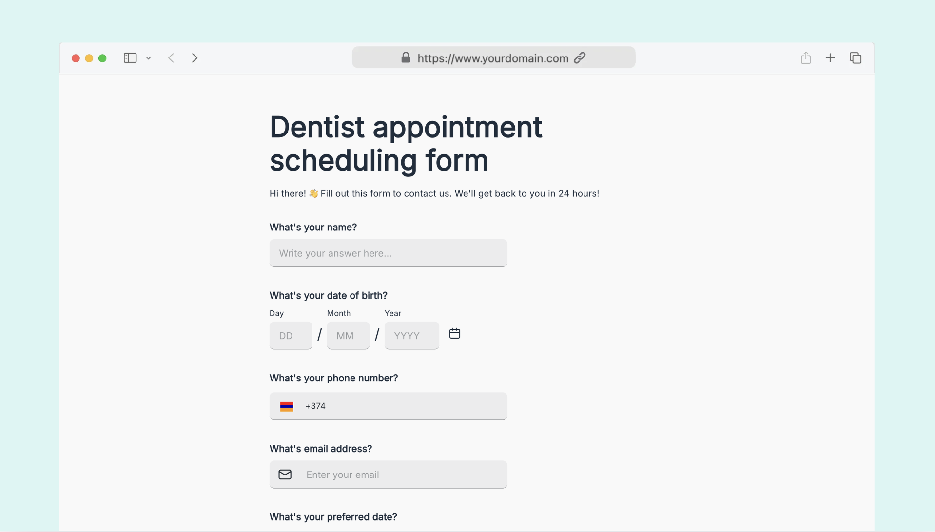 Dentist appointment