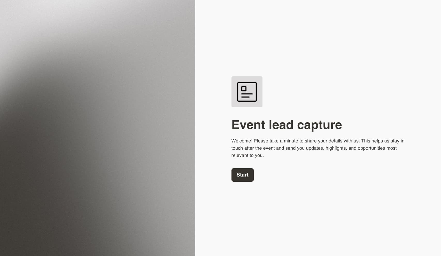 Event lead capture