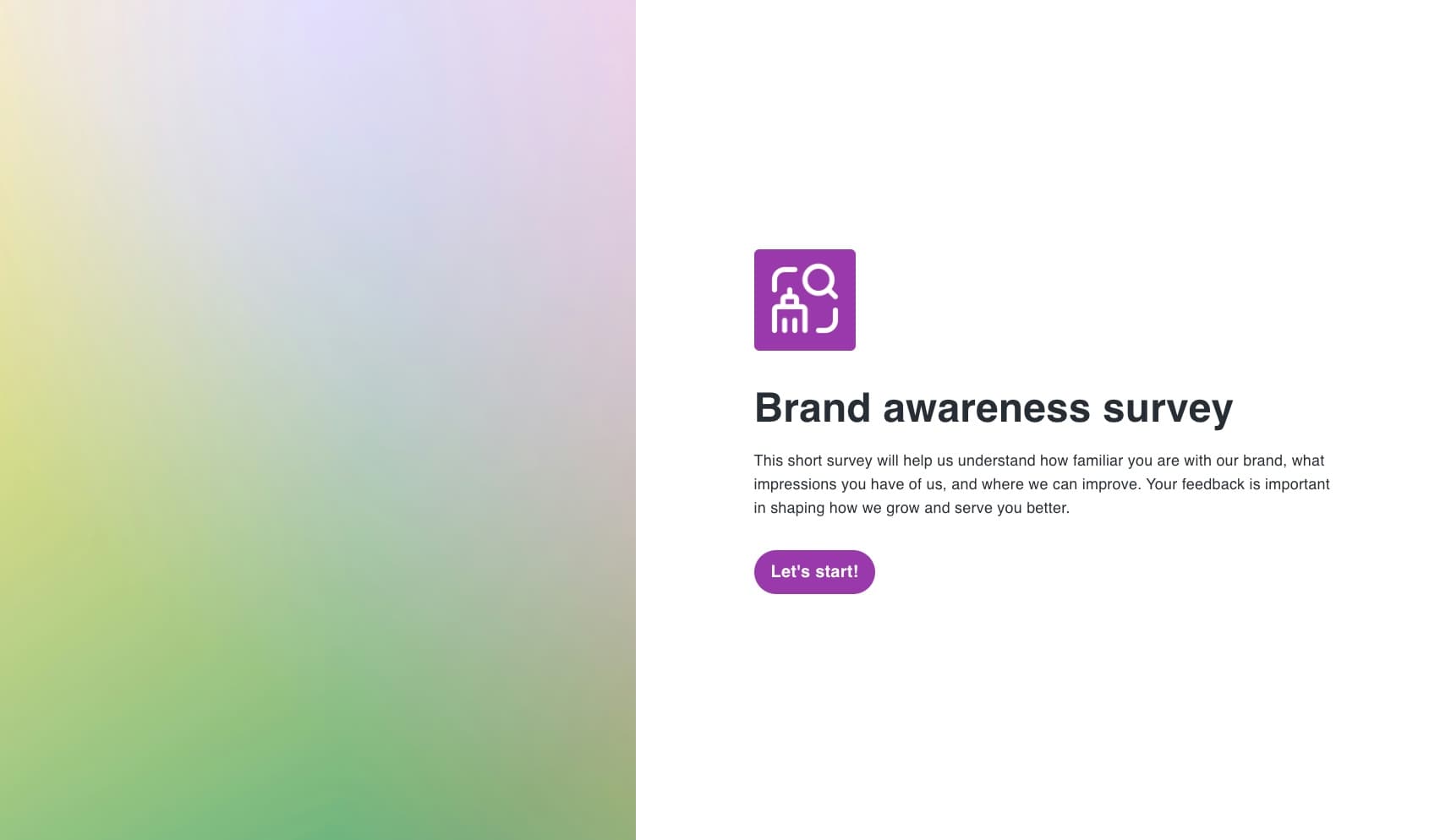 Brand awareness survey
