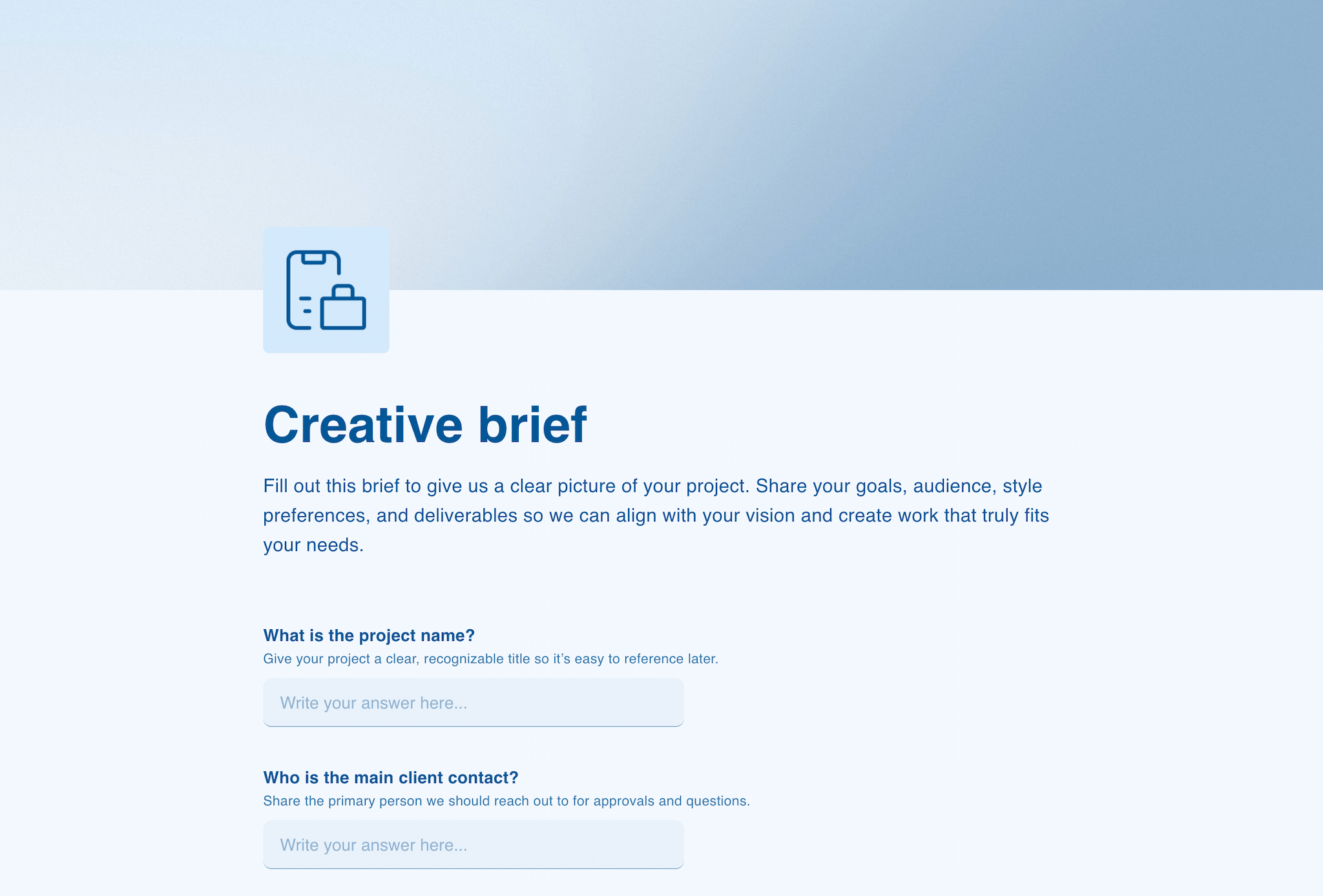 Creative brief
