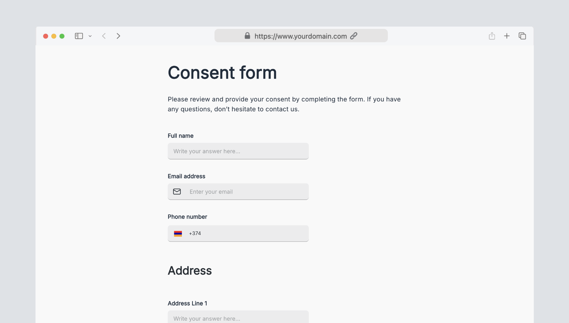 Consent form