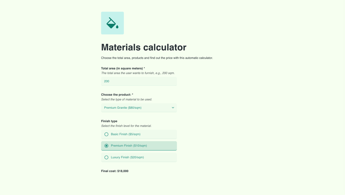 Materials Calculator