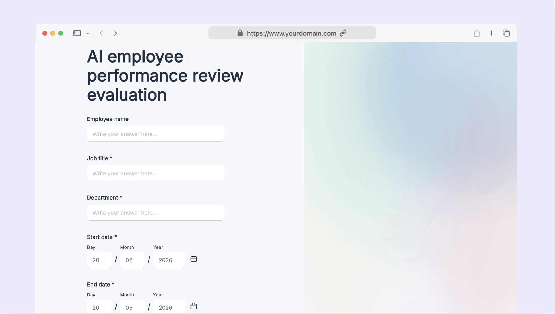 AI employee performance review evaluation