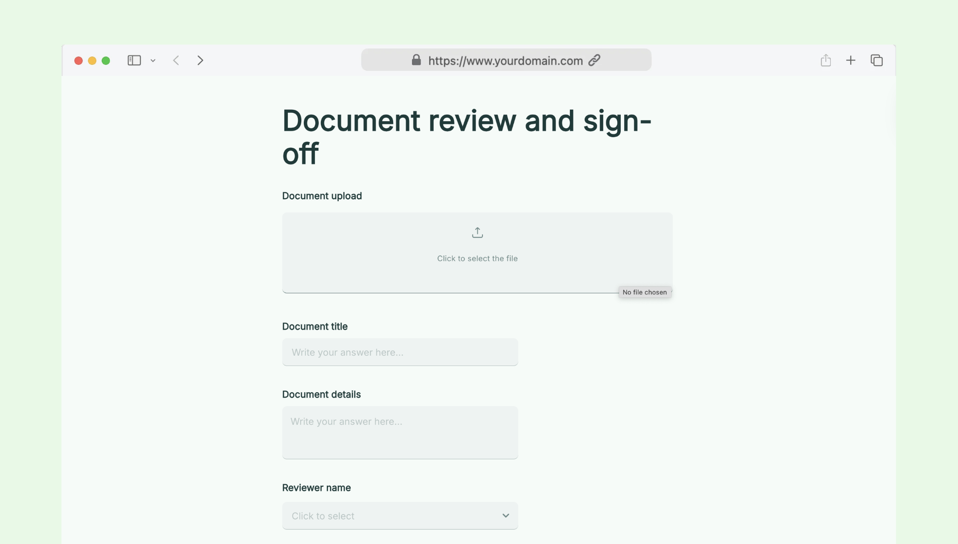 Document Review and Sign-Off