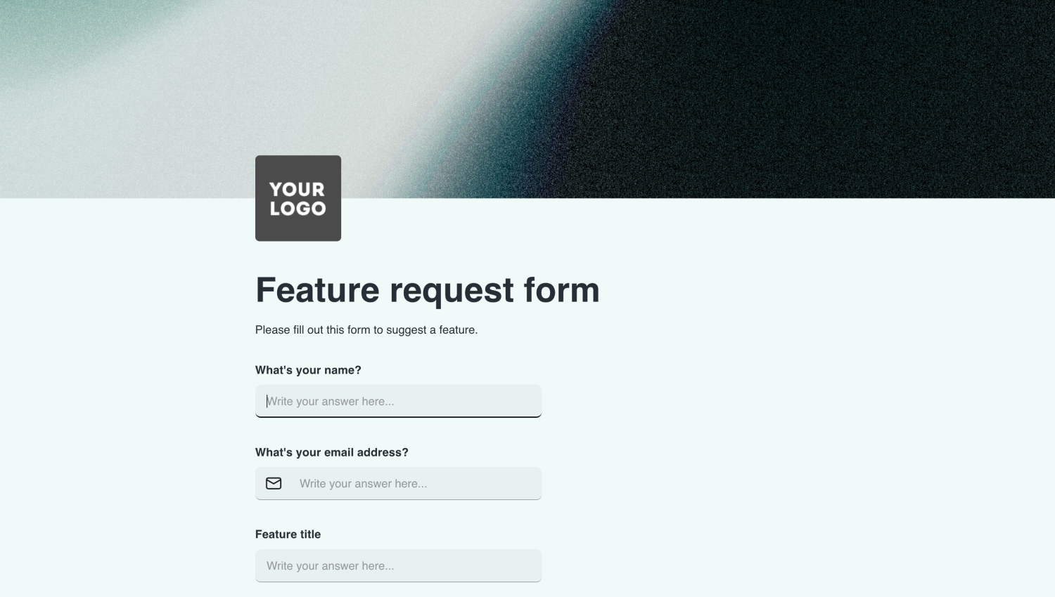 Feature request form