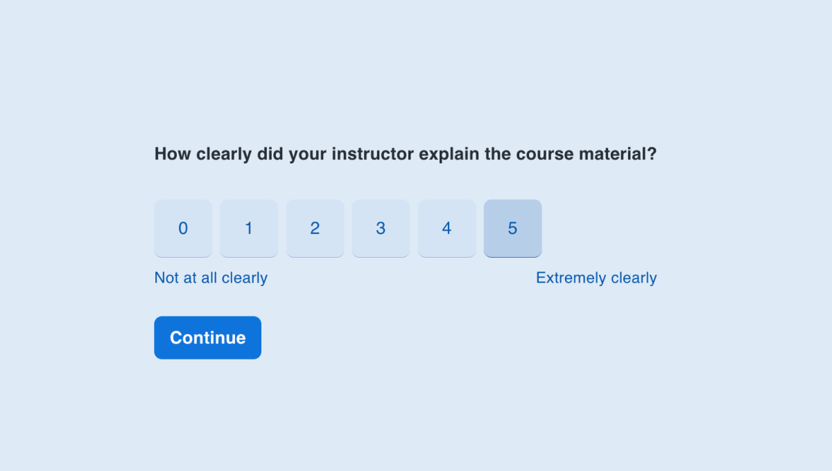 Course feedback survey