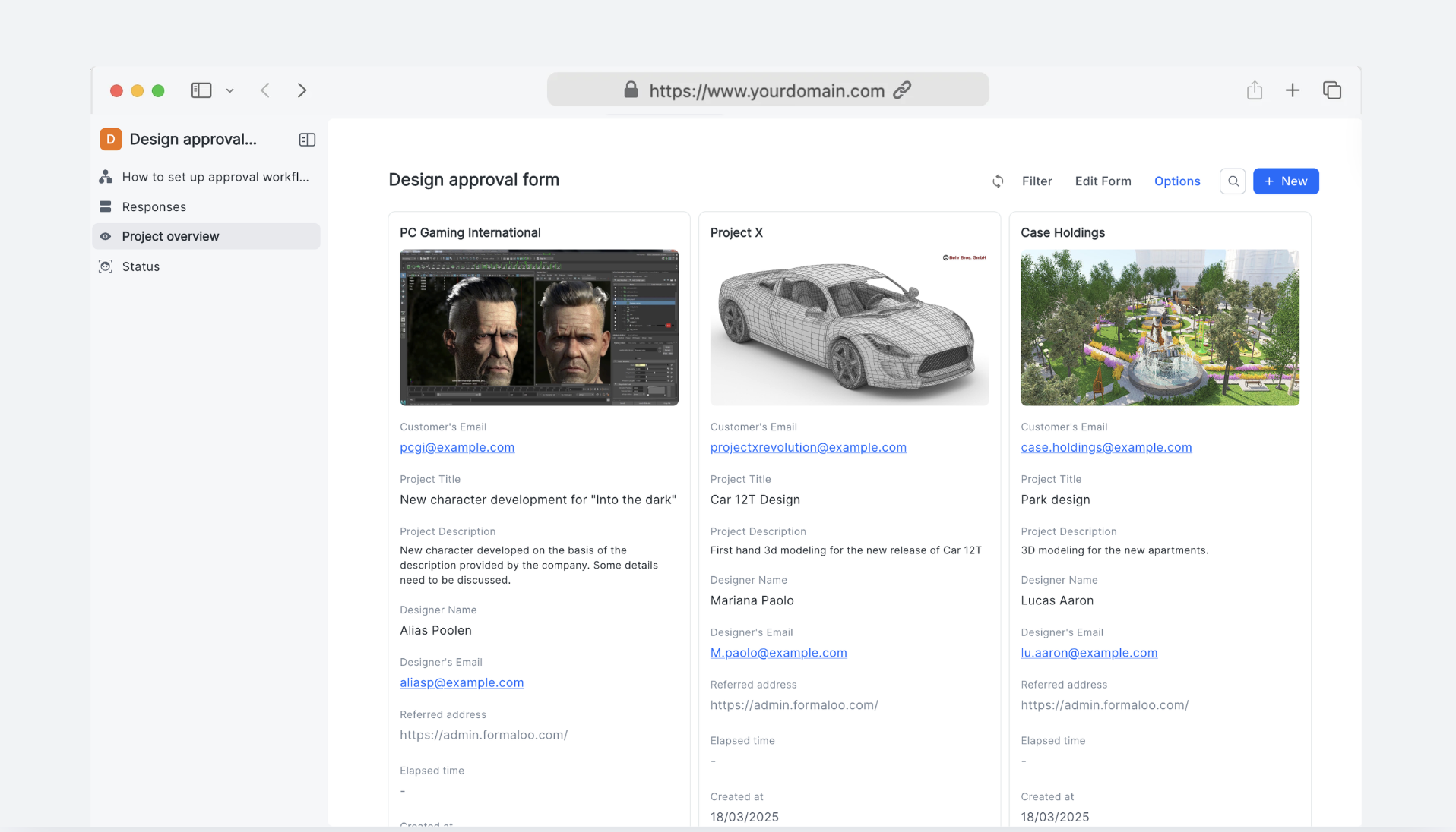 Design approval workflow