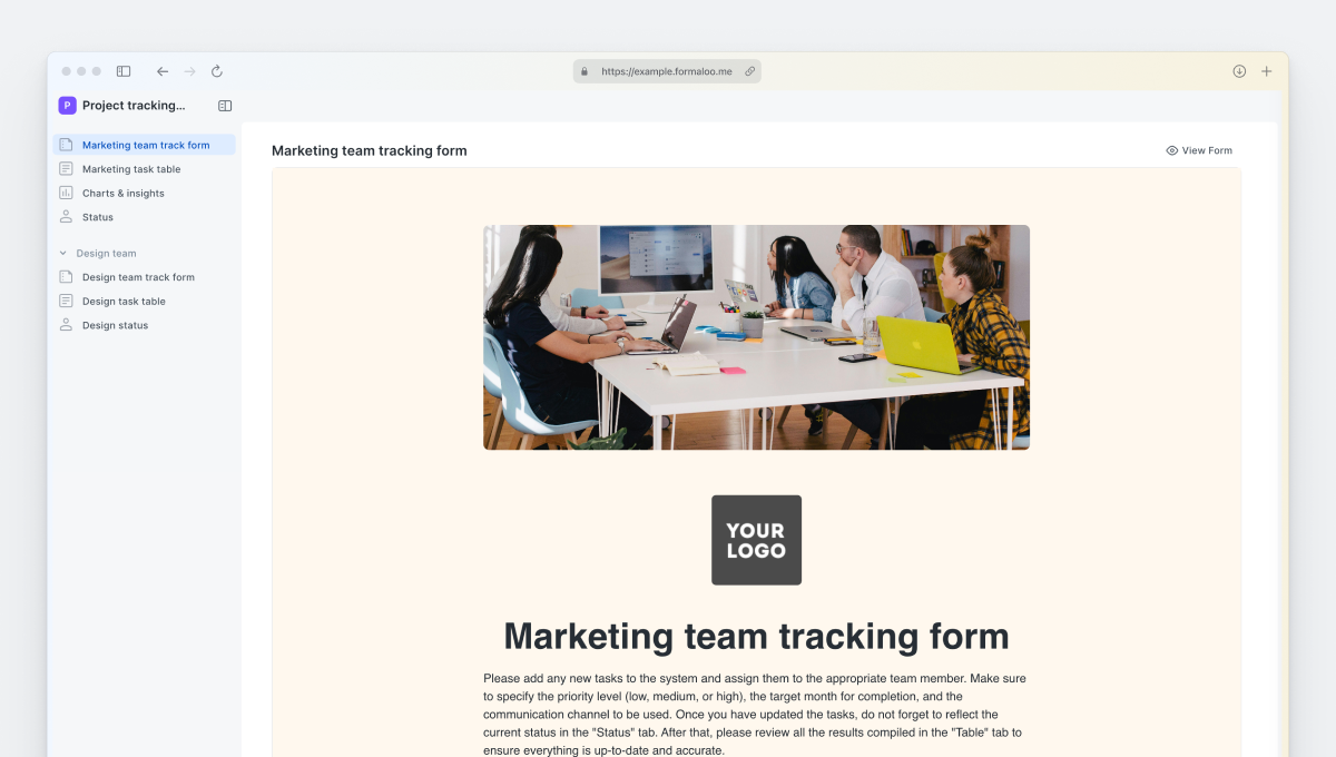 Project tracking and task management