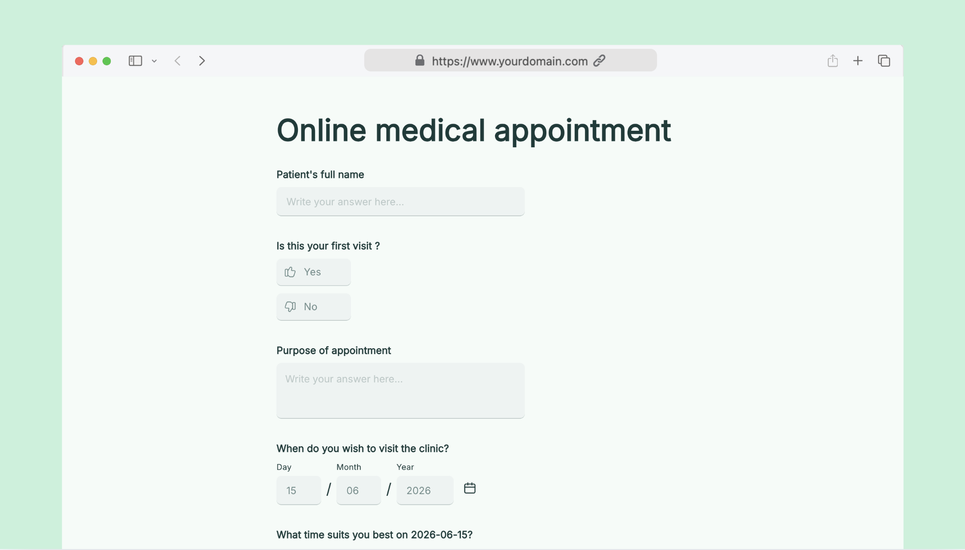 Online medical appointment