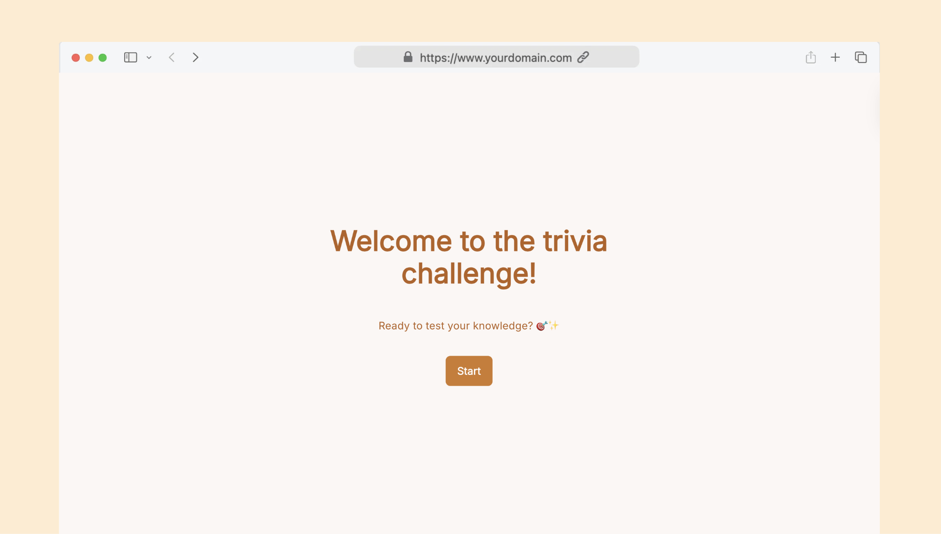 Trivia quiz