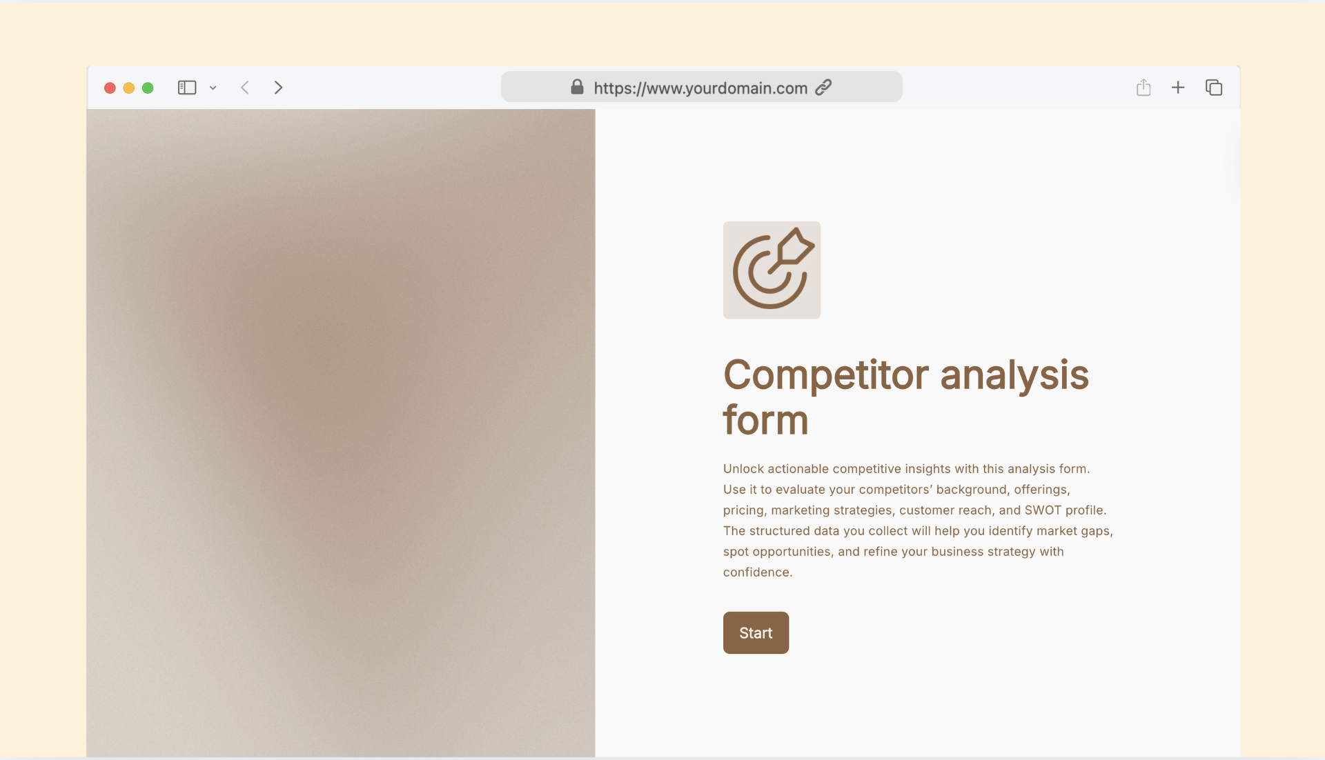 Competitor analysis form