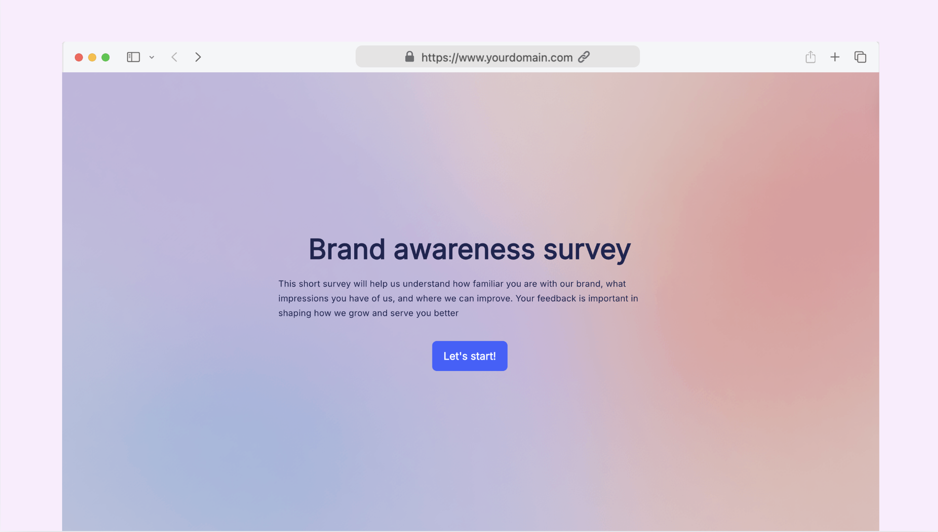 Brand awareness survey