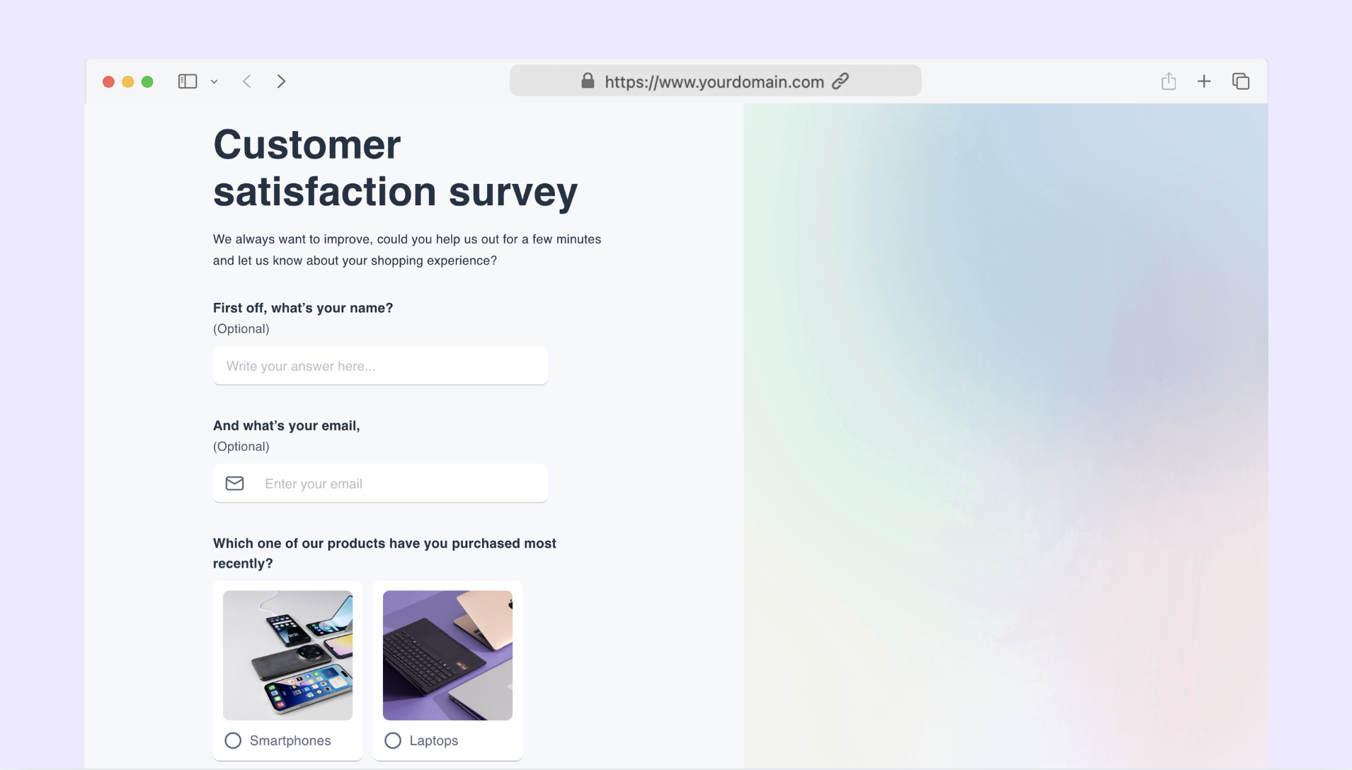 Customer satisfaction survey