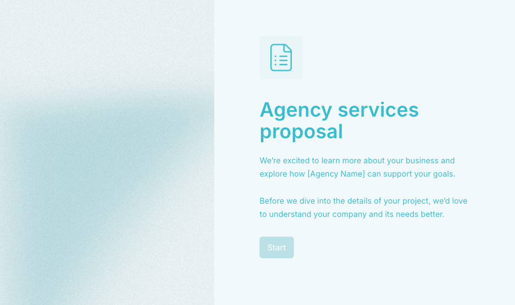 Agency services proposal