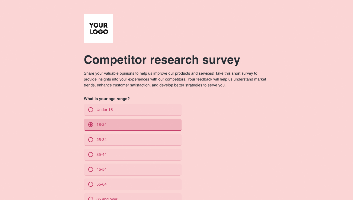 Competitor research survey