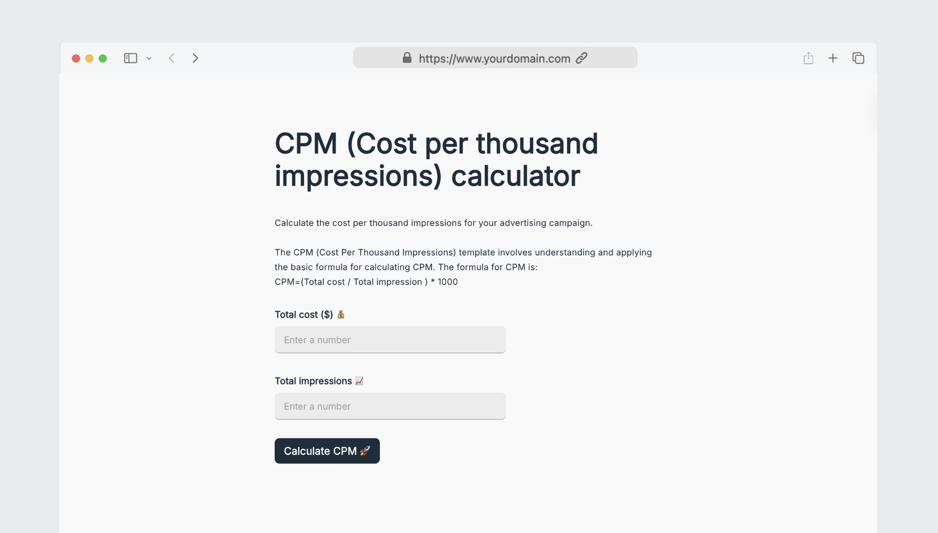 CPM calculator