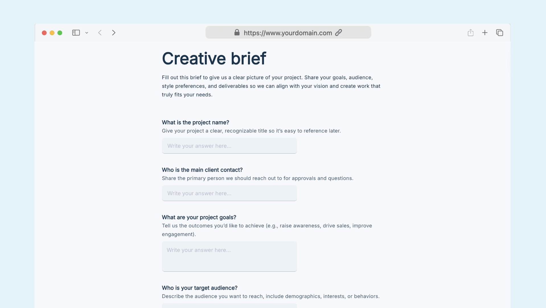 Creative brief