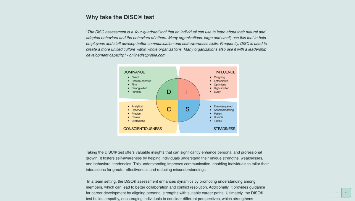 DiSC® personality test