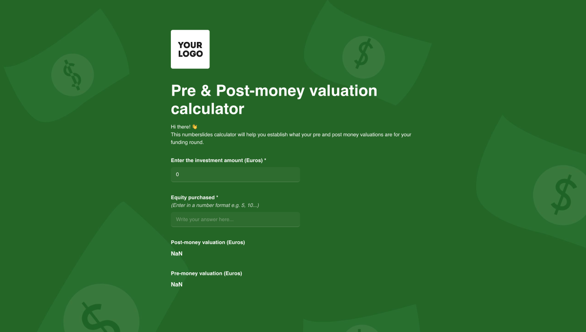 Pre & Post-money valuation