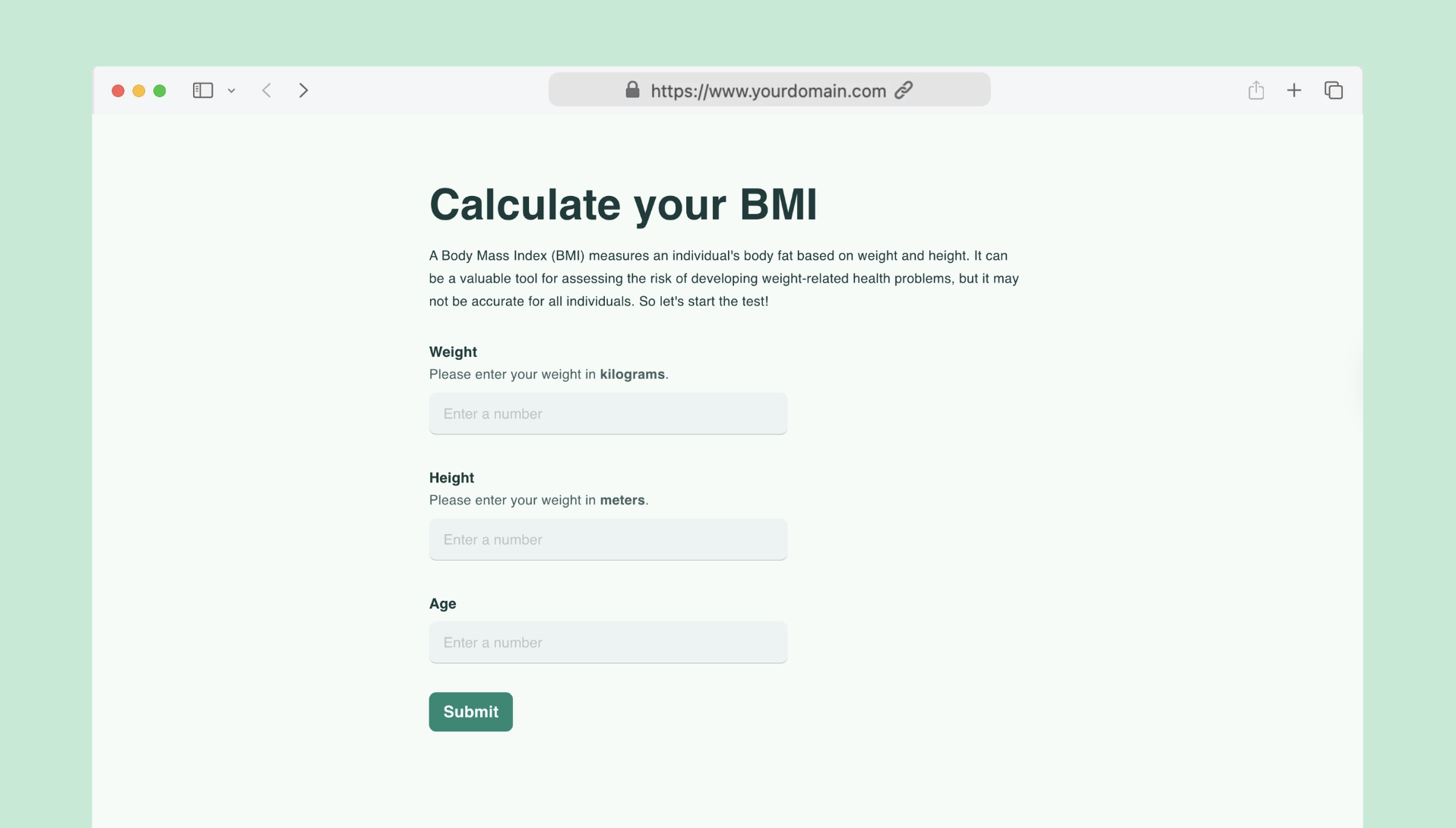 BMI calculator