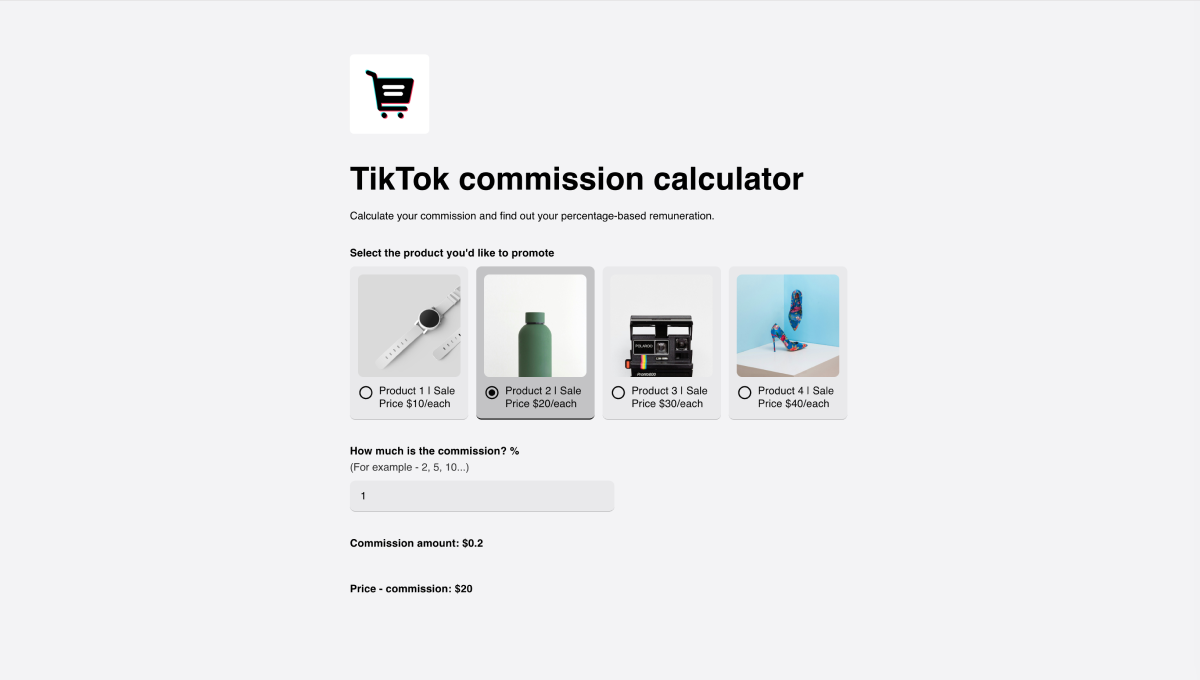 TikTok Commission Calculator