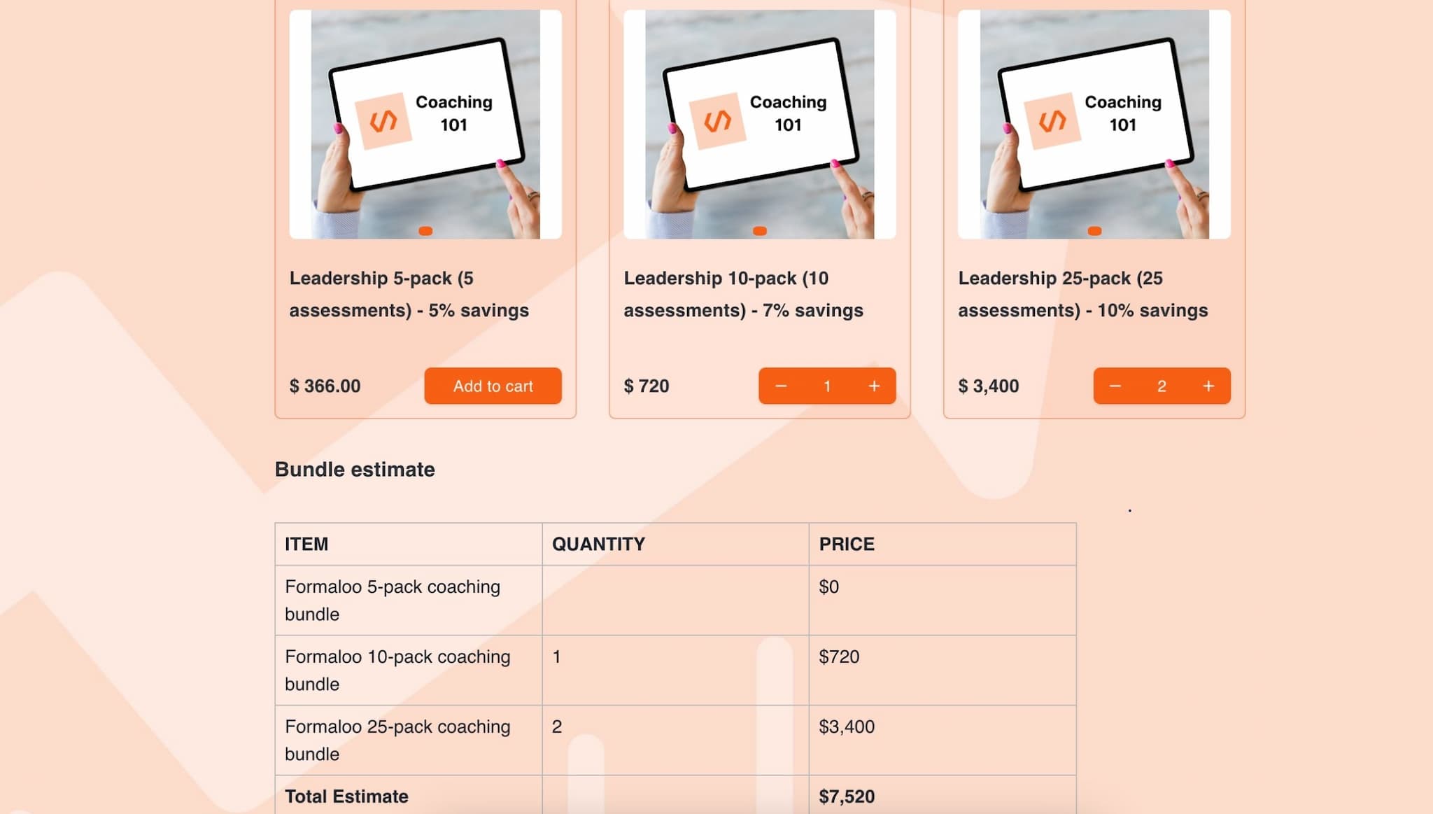 Invoice generator with product selector