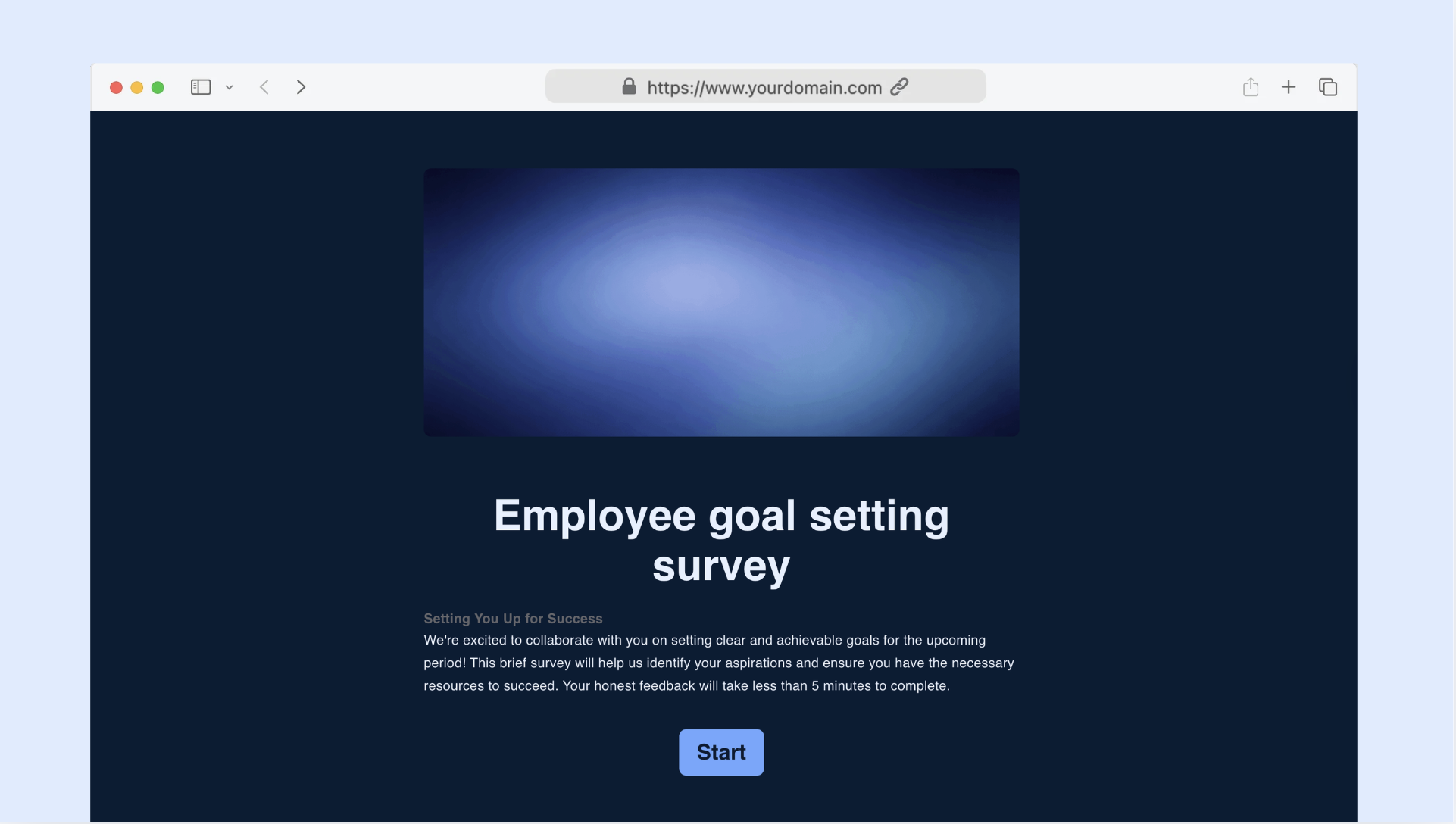 Employee goal setting survey
