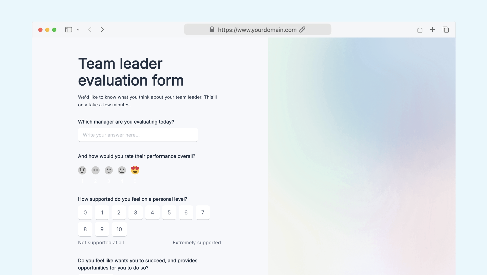 Team leader evaluation form