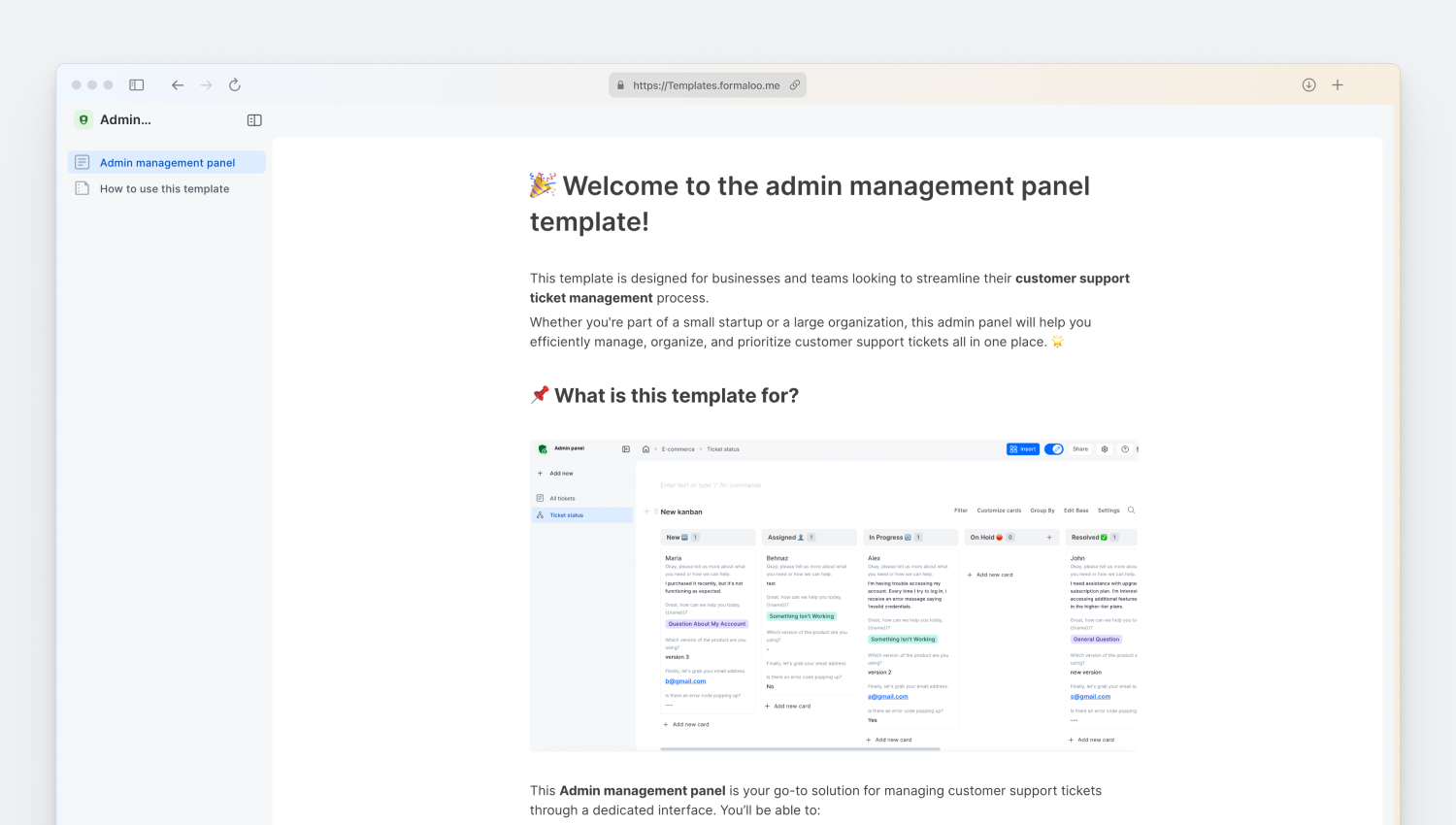 Admin management system