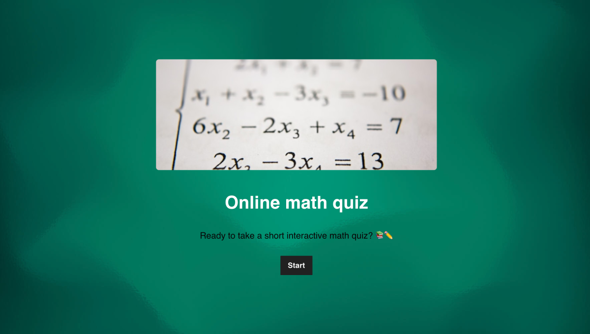 Online Math Quiz