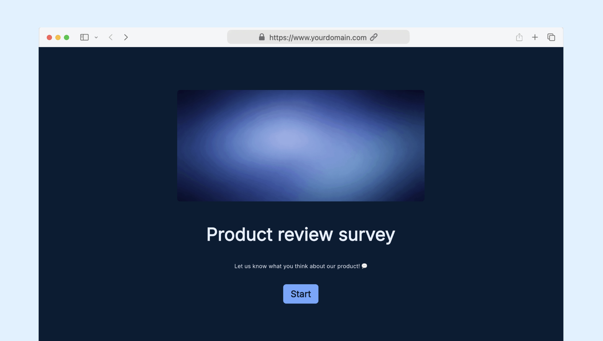 Product review form for E-commerce