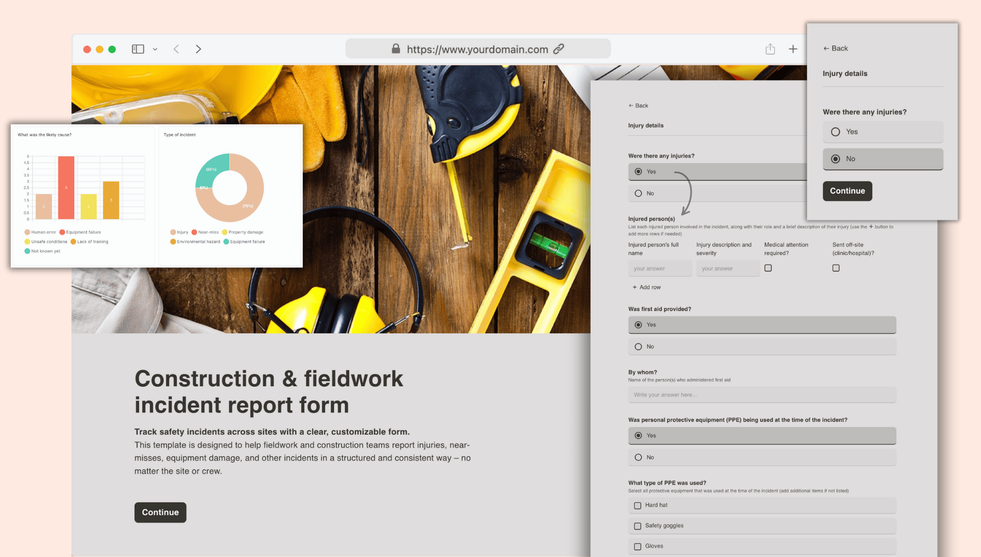Construction & fieldwork incident report form