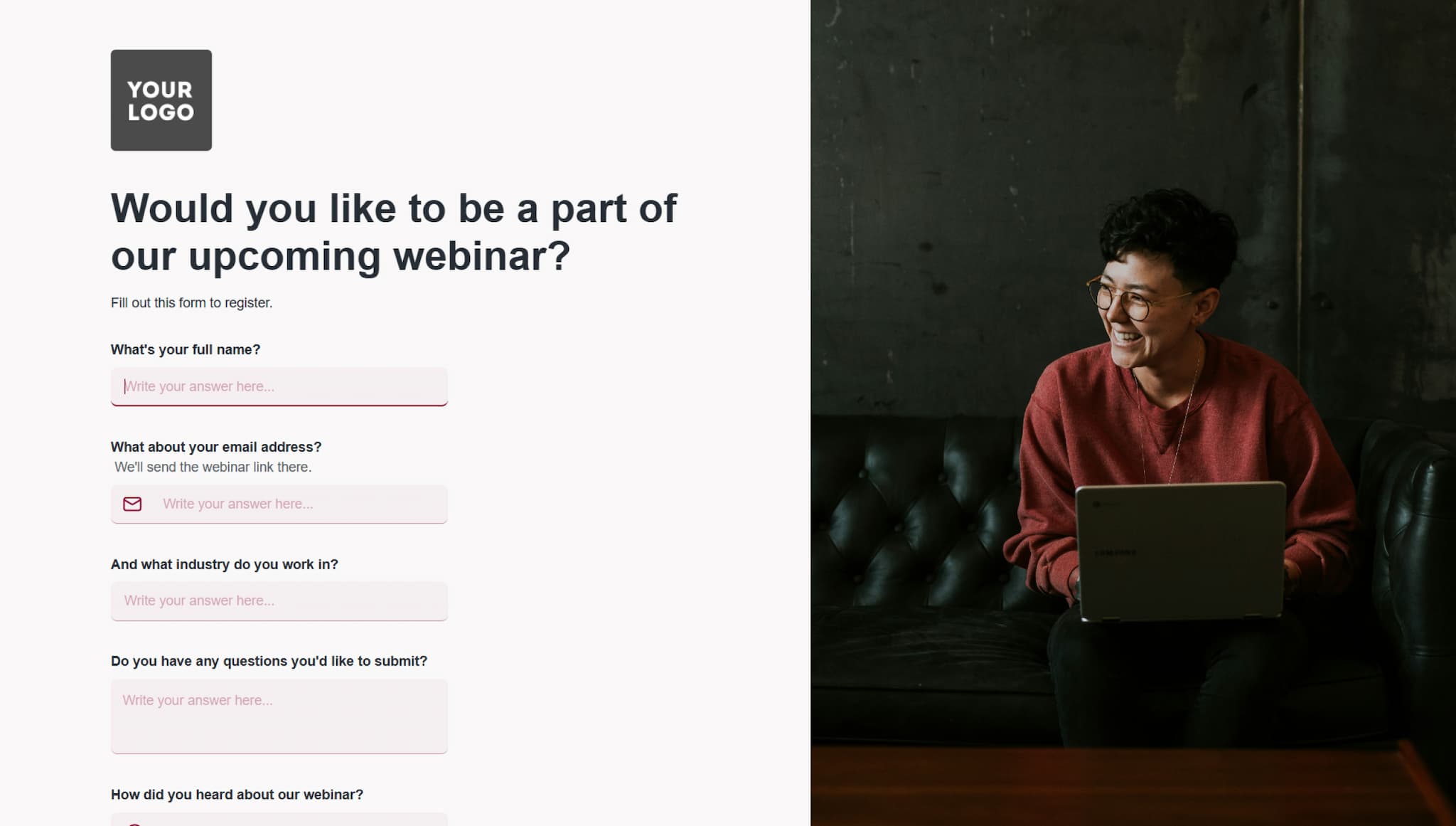 Webinar registration form