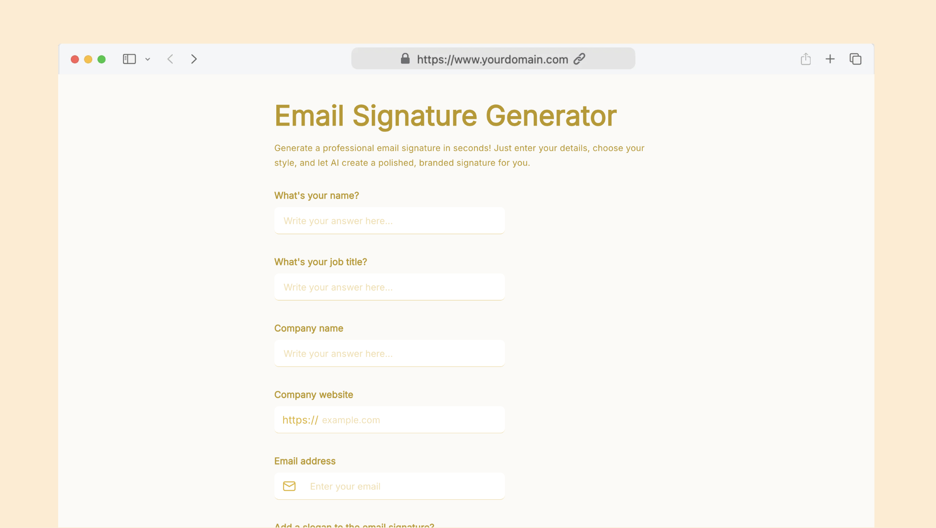 Email Signature Generator