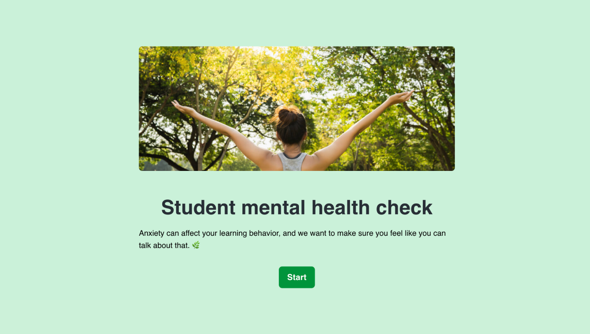 Student mental health check