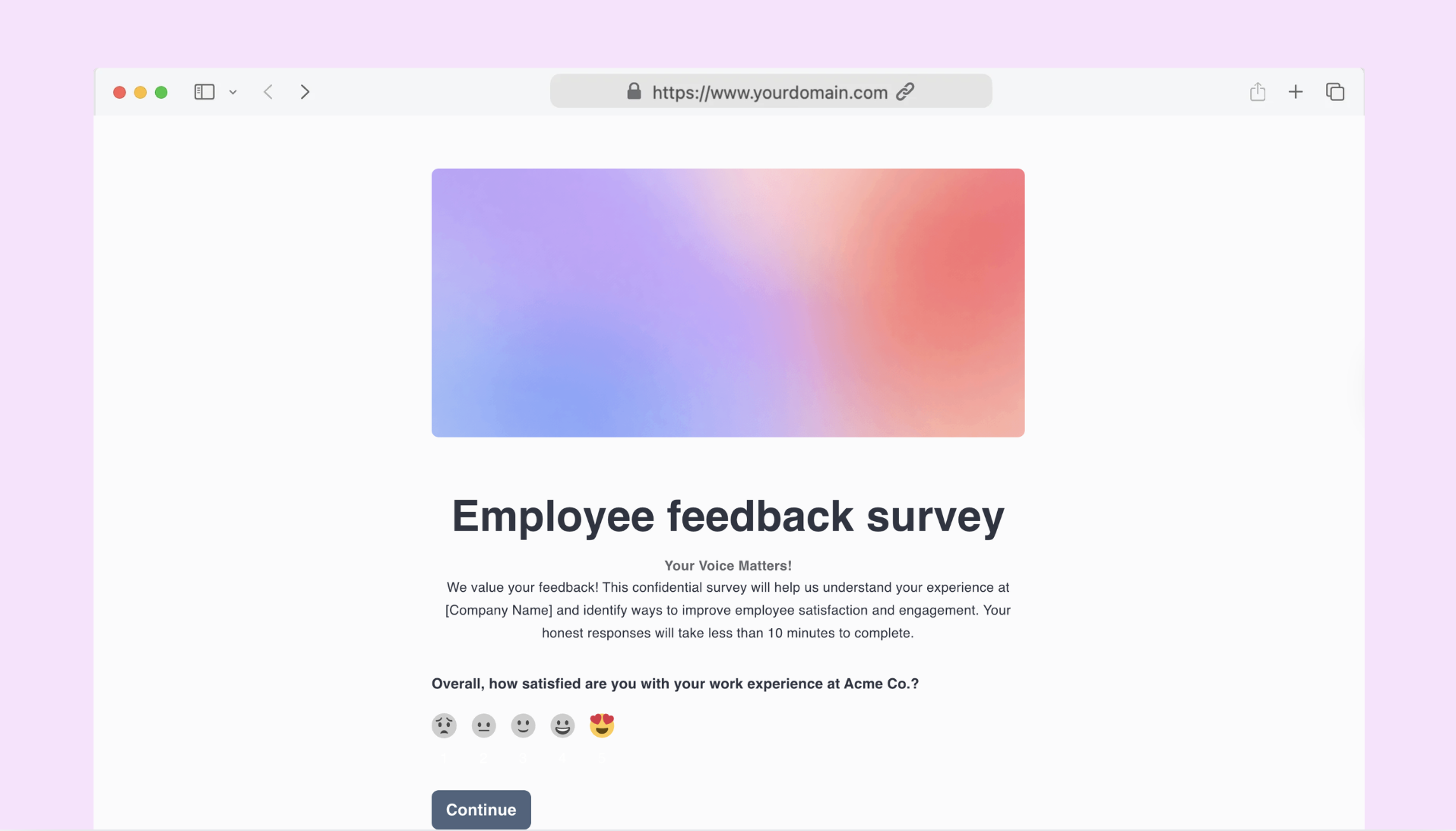 Employee feedback survey