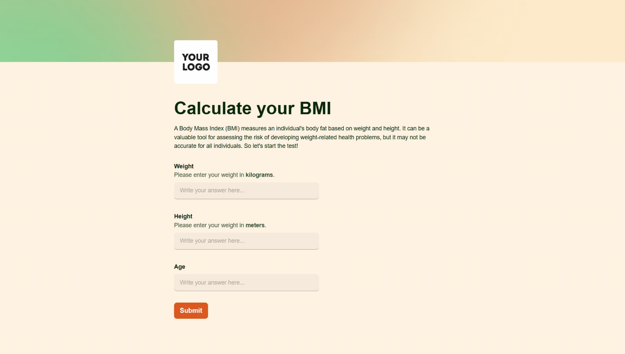 BMI calculator