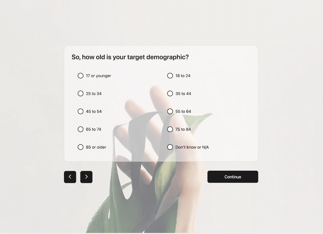 Branding questionnaire template Formaloo
