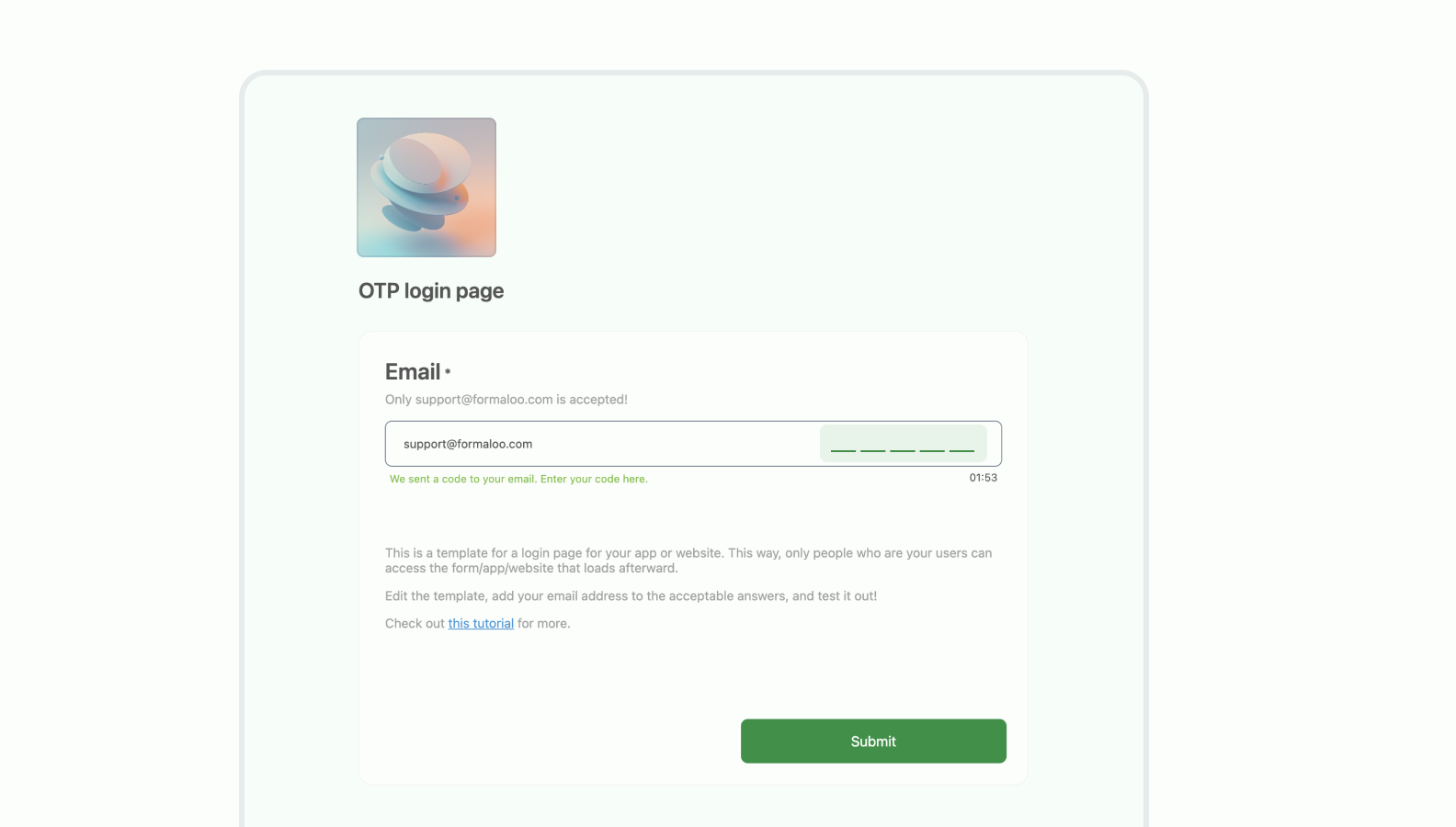 Login with email OTP