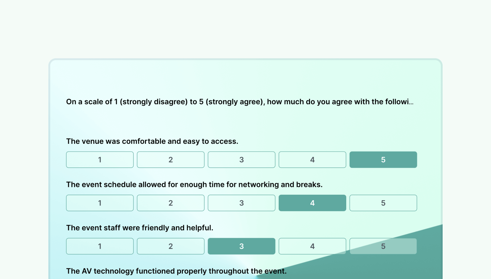 Event feedback survey