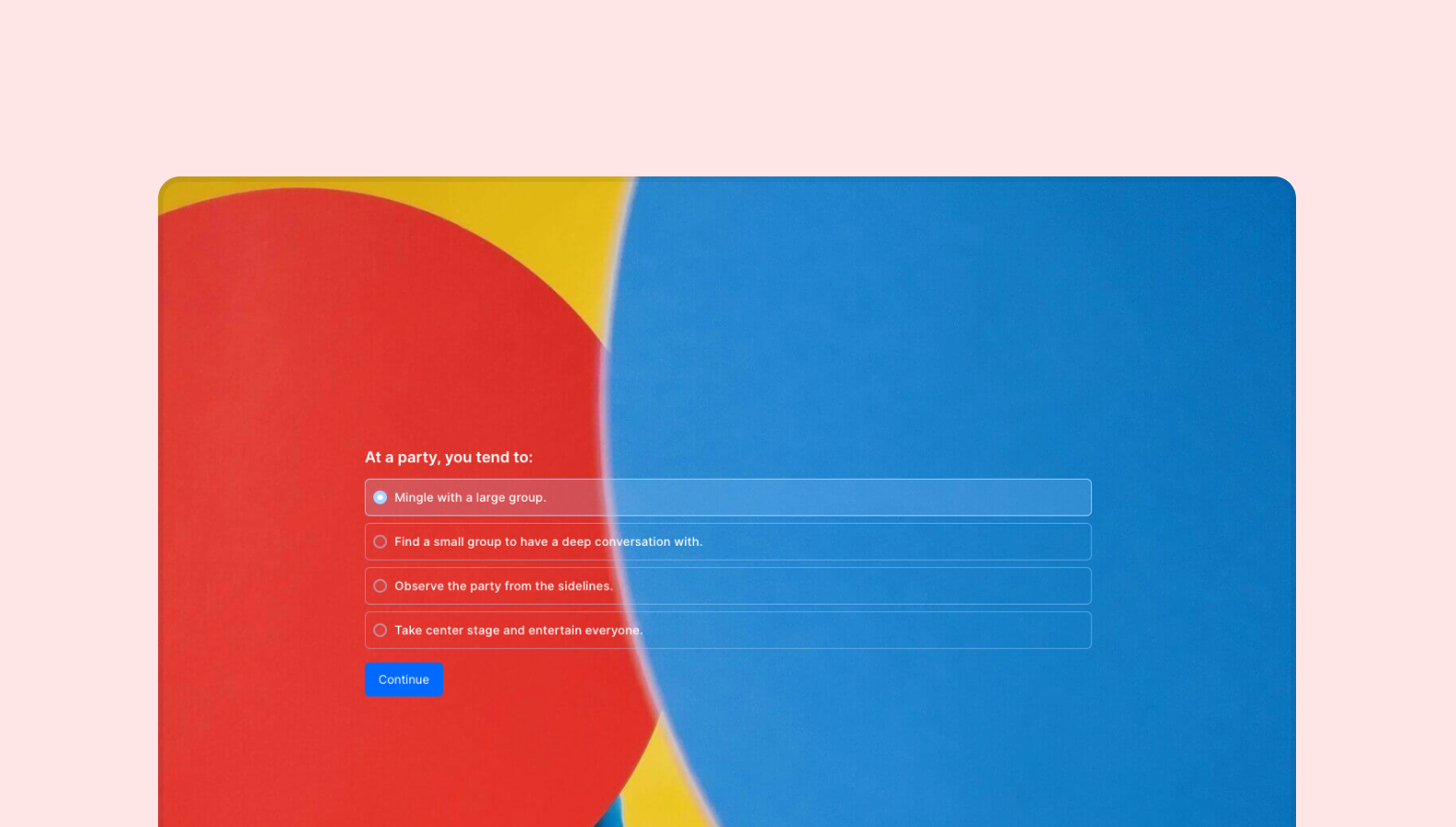 Free to use personality quiz template