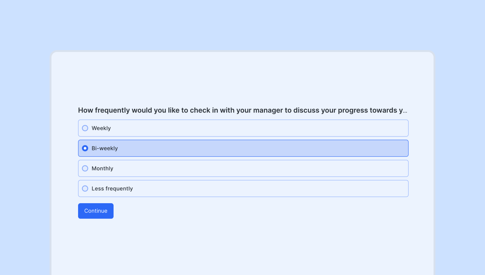 Employee goal setting survey