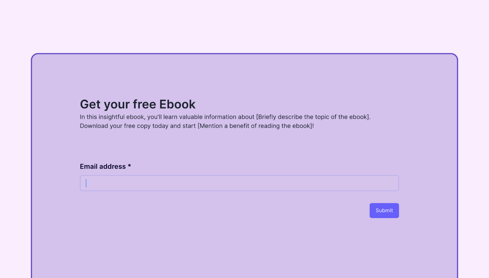 Ebook download form