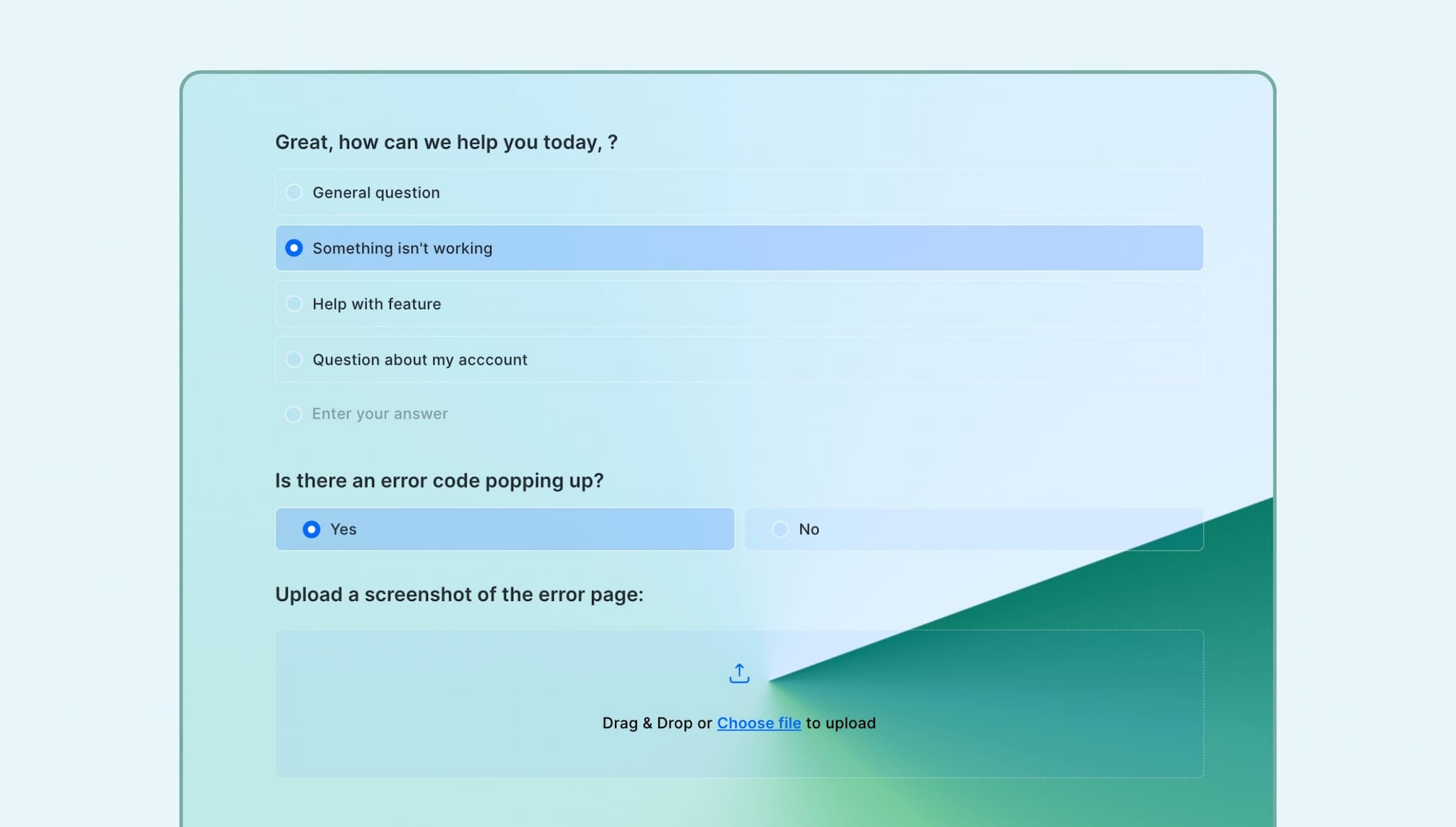 Support ticket app template Formaloo